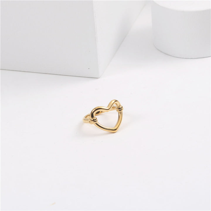 Shop Heart Outline Ring- 18k Gold Plated Palmonas-6