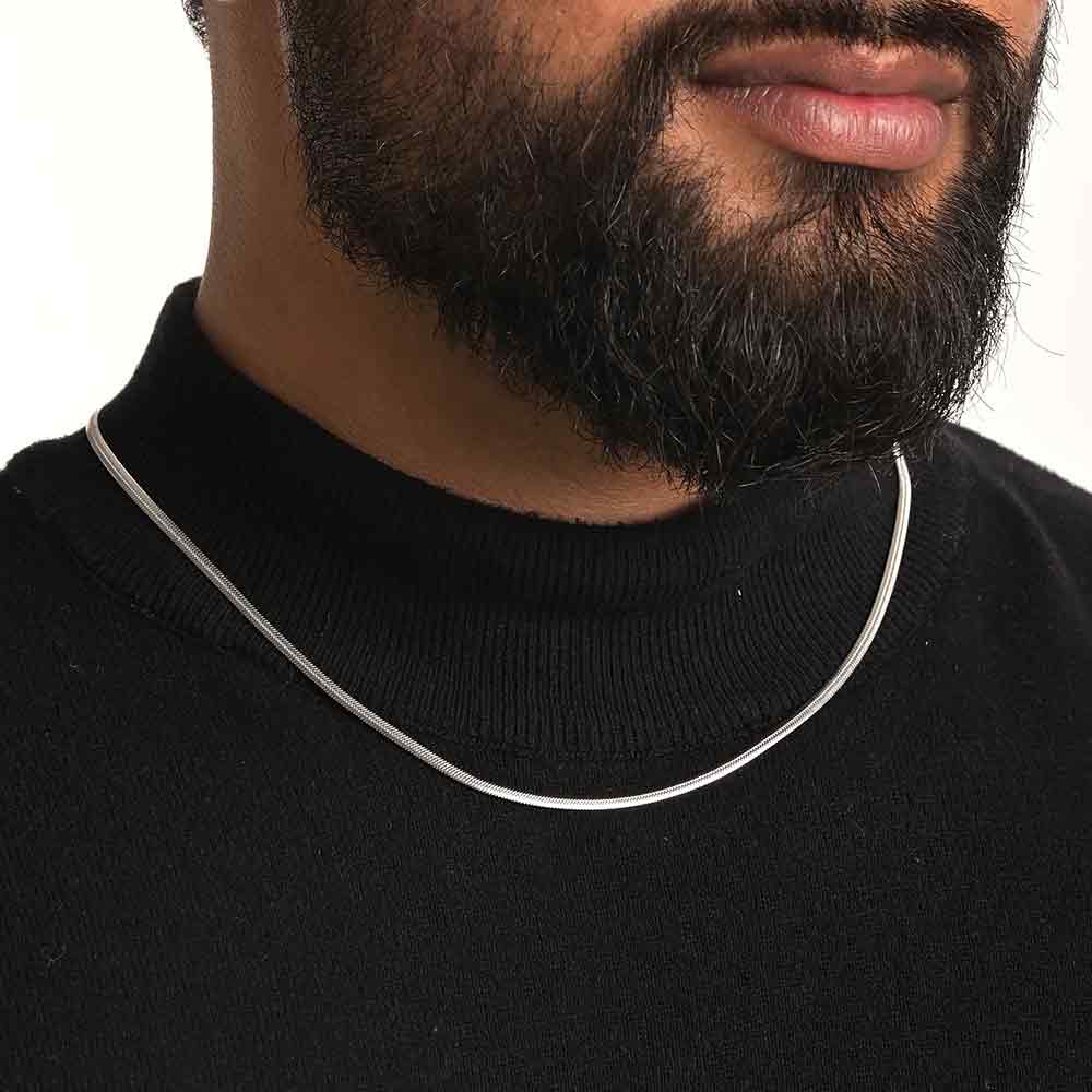 Mens Beaded Choker Necklace - Surfer Gemstone Necklace For Men