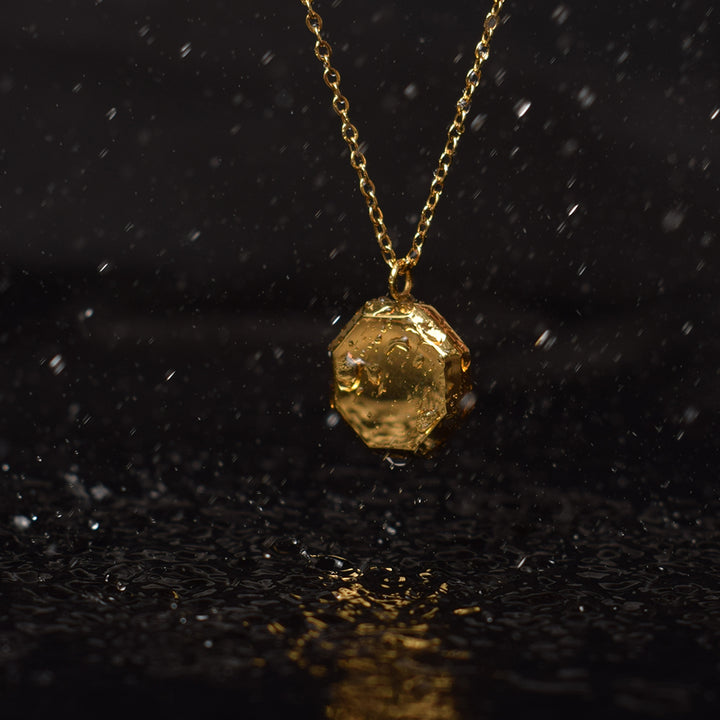 Shop Mini Octagon Necklace- 18K Gold Plated Palmonas-4