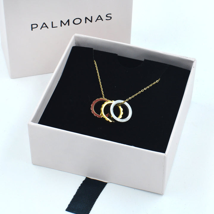 Shop Three Circles Necklace- 18k Gold Plated Palmonas-4
