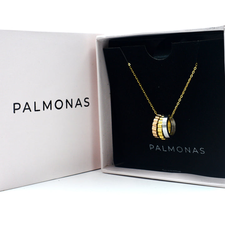 Shop Three Circles Necklace- 18k Gold Plated Palmonas-5