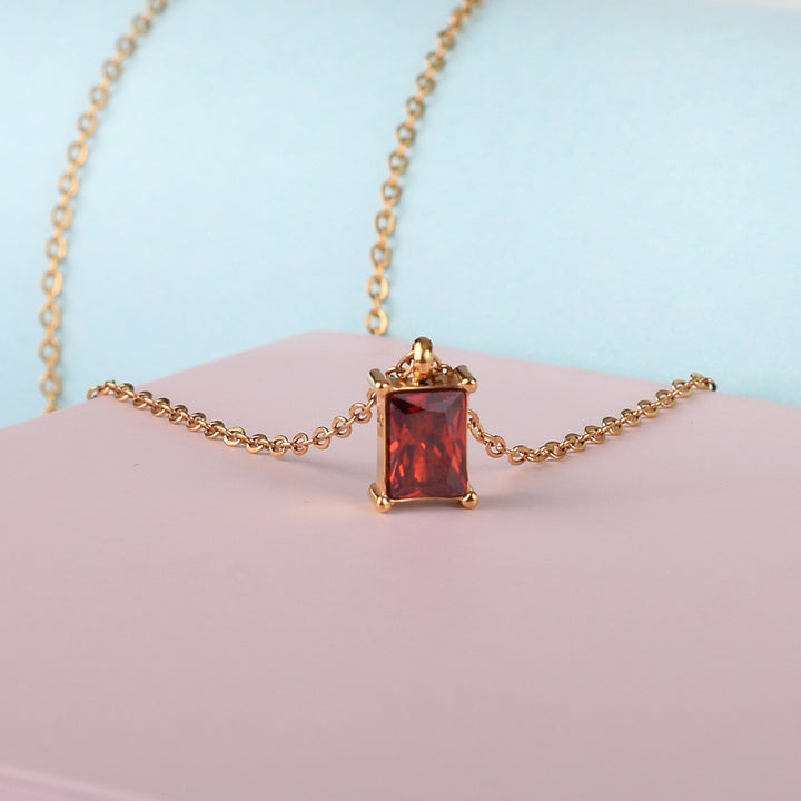 Shop Red Garnet Necklace- 18k Gold Plated Palmonas-4