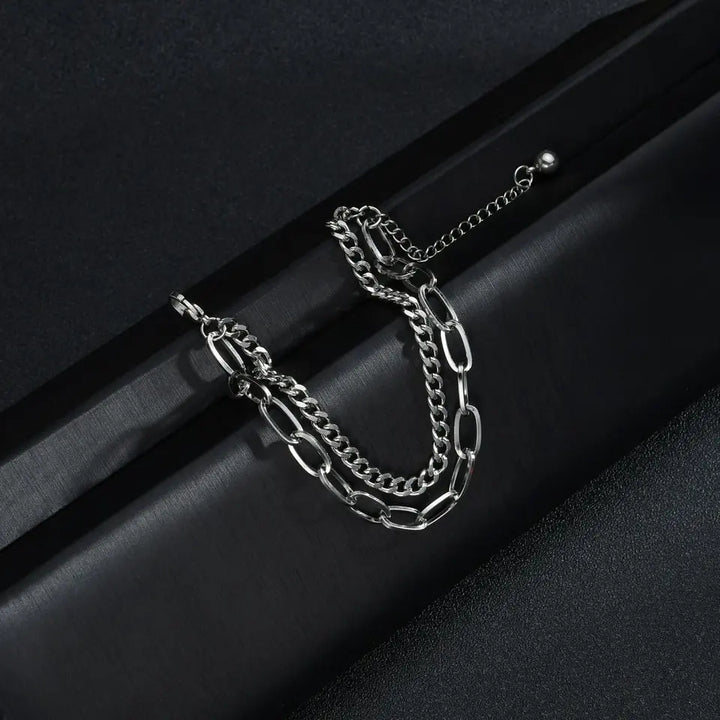 Shop Cuban & Thick Oval Link Chain Bracelet | Rhodium Plated Palmonas-7