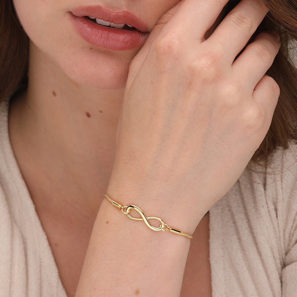 Infinity Wish Bracelet for Ladies - 18k Gold Plated - palmonas 