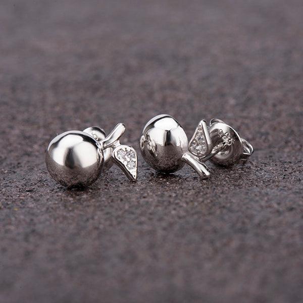 Cherry Berry Small Simple Stud Earrings- 925 Silver - palmonas