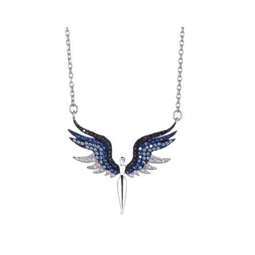 Angel Wings Necklace- 925 Silver - palmonas