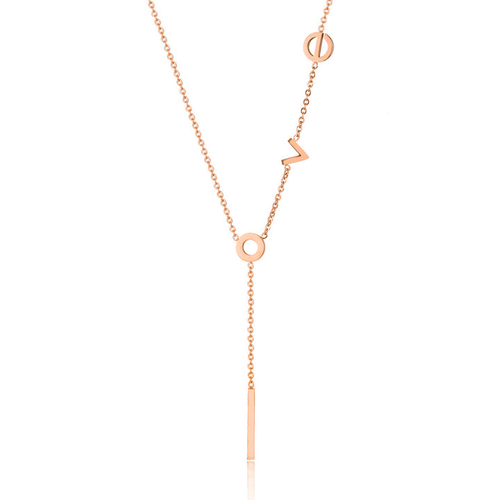 Shop Love Space Necklace- 18k Rose Gold Plated Palmonas-6