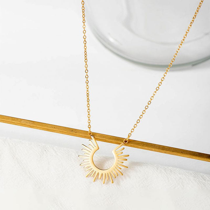 Shop Sun Rays Necklace- 18k Gold Plated Palmonas-6
