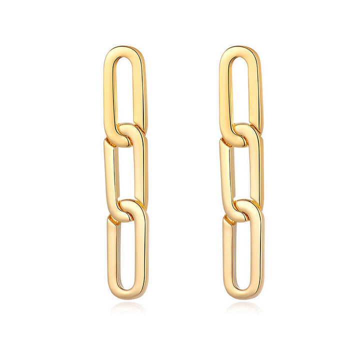 Shop Madeline Chain Link Earrings- 18k Gold Plated Palmonas-4