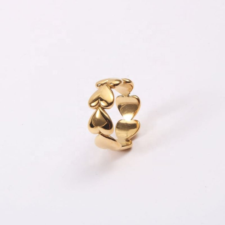 Shop Passion Heart Ring- 18k Gold Plated Palmonas-7