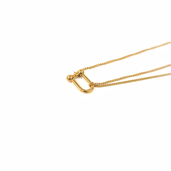 Shop U Shape Necklace- 18k Gold Plated Palmonas-7