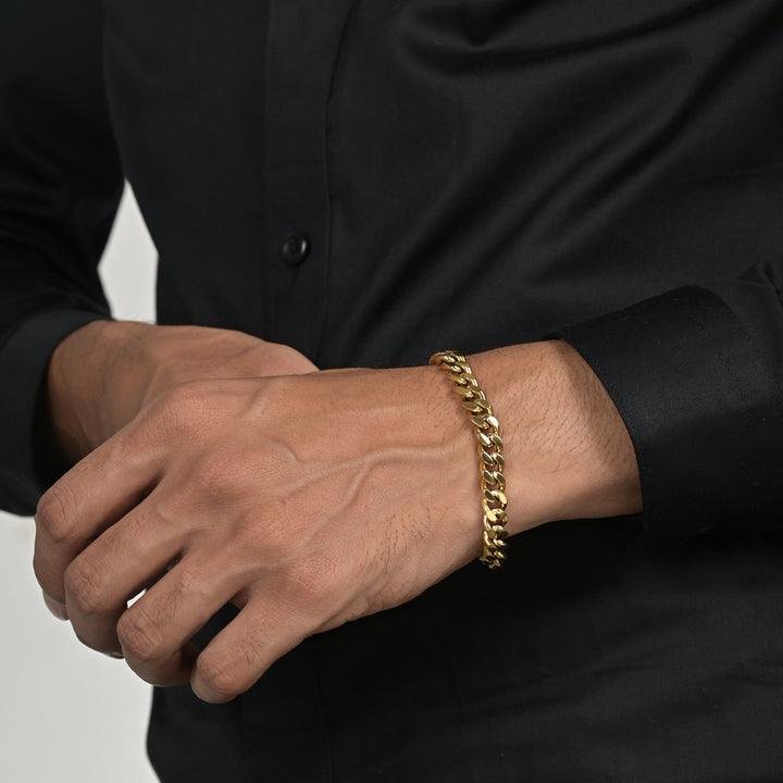 Shop Chain Men's Bracelet- 18k Gold Plated Palmonas-4