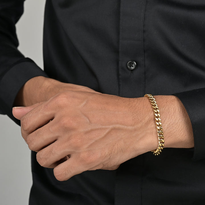 Shop Chain Men's Bracelet- 18k Gold Plated Palmonas-2