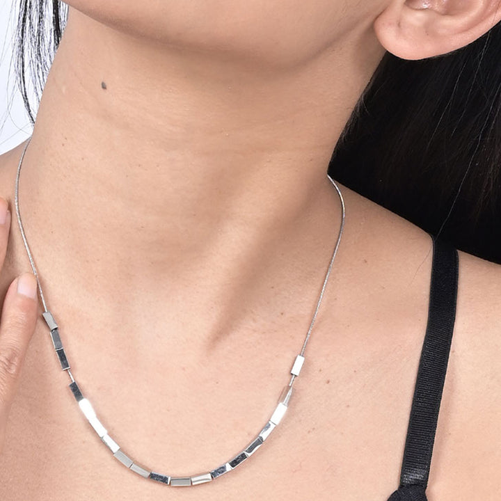 Shop Cuboid Metalic Beads Necklace Palmonas-5