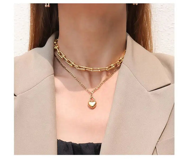 Shop U Link Chain Necklace | 18k Gold Plated Palmonas-1