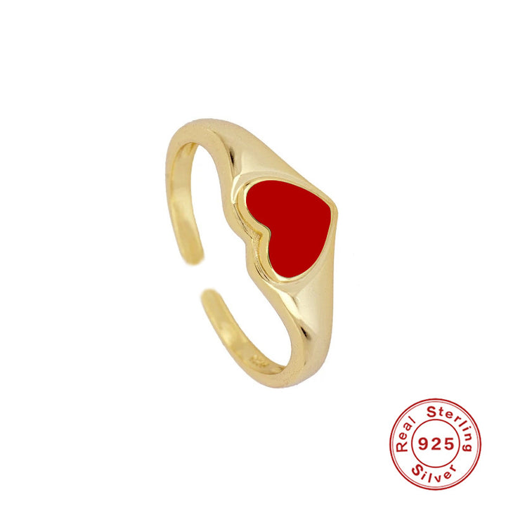 Shop Red Heart Ring- 18k Gold Vermeil Palmonas-6