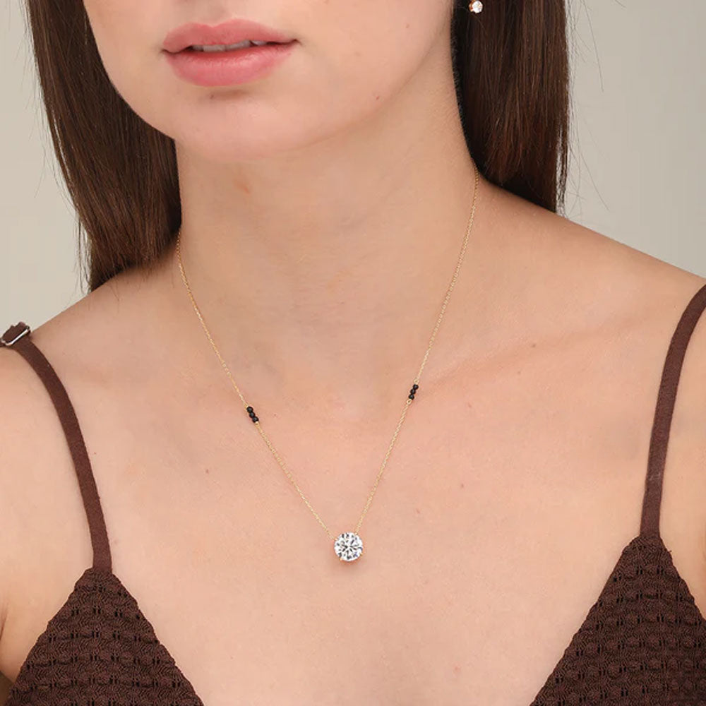 Floating 0.15 CT Diamond Solitaire Necklace – Simple Wedding Diamond N –  NaturalGemsAtelier