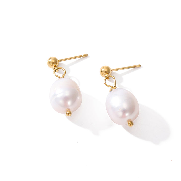 Shop Pearl Drop Earrings | 18k Gold Plated Palmonas-6