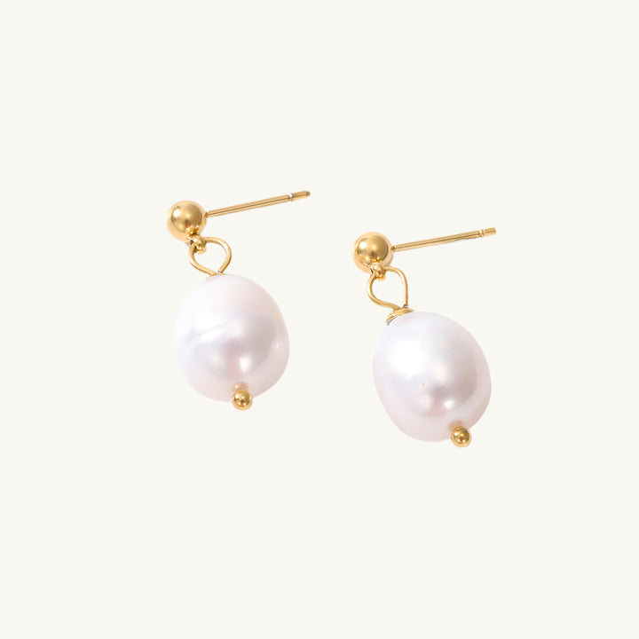 Shop Pearl Drop Earrings | 18k Gold Plated Palmonas-6