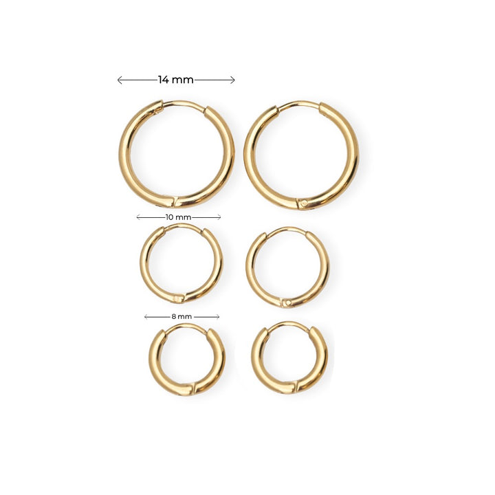 Shop Round Huggie Hoop Earrings Palmonas-8