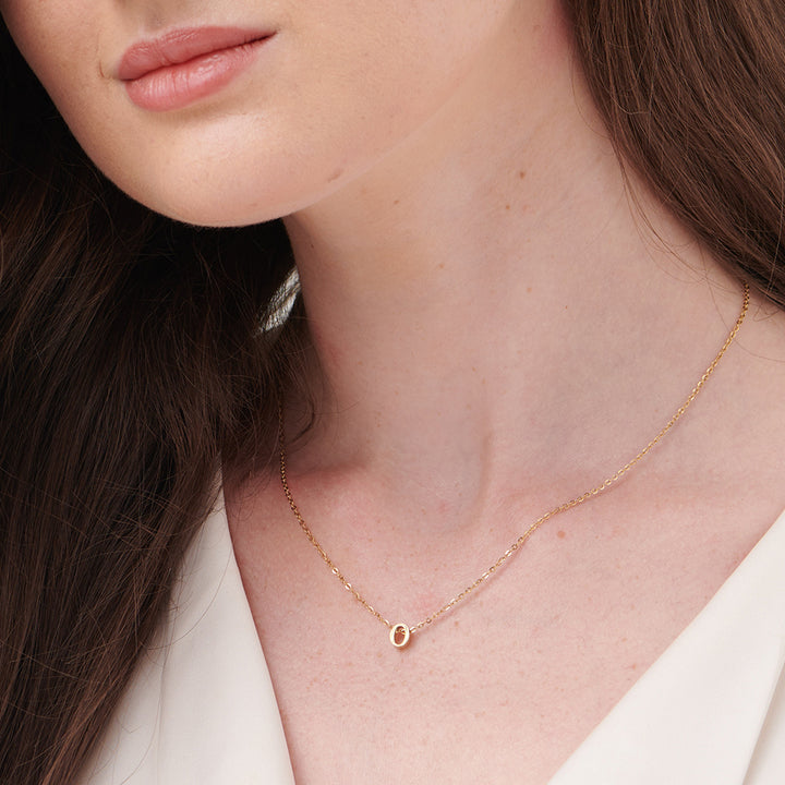 Shop Small Letter Necklace- 18k Gold Plated Palmonas-13