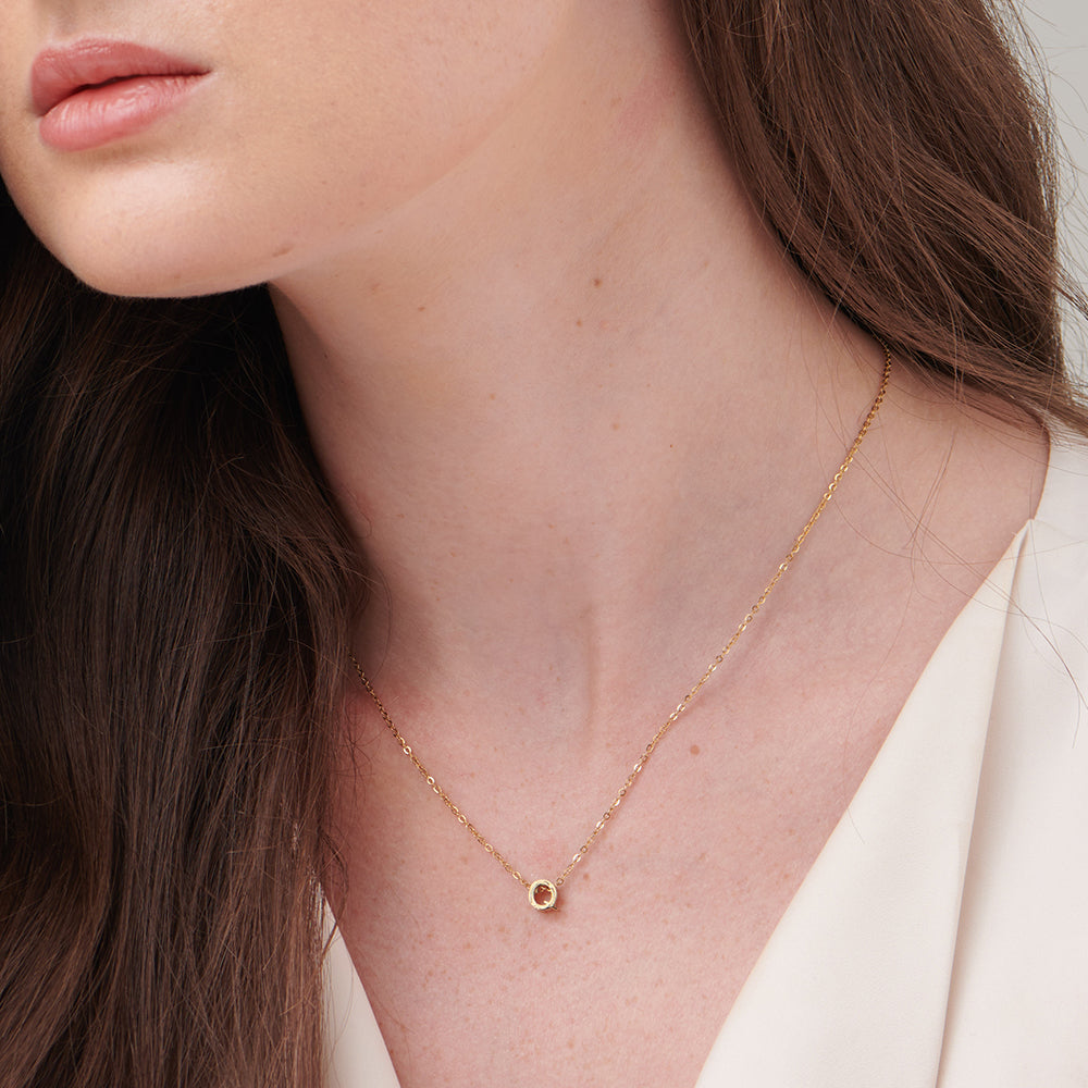 Shop Small Letter Necklace- 18k Gold Plated Palmonas-15