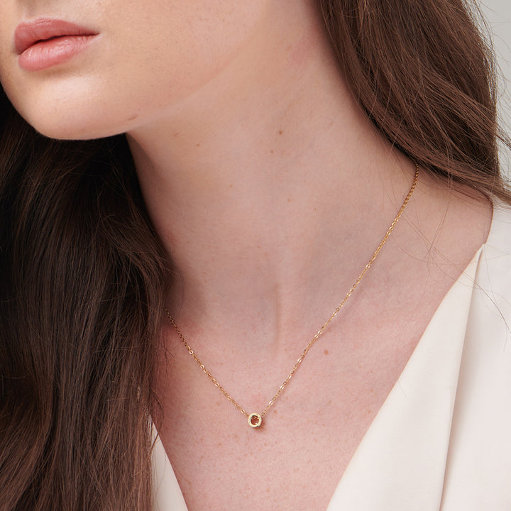 Shop Small Letter Necklace- 18k Gold Plated Palmonas-15